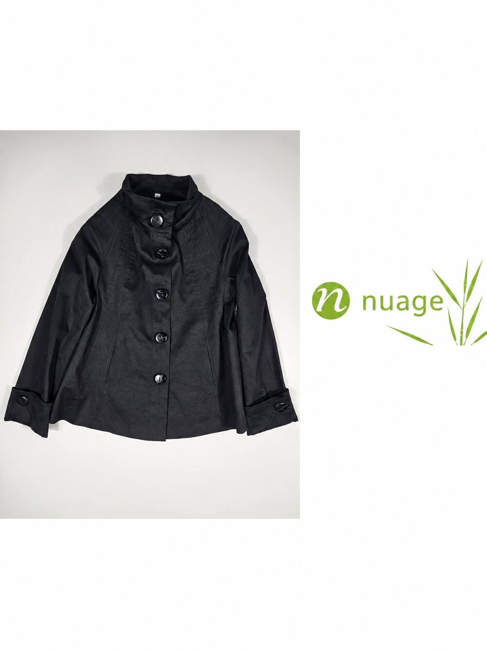 Nuage Women’s Black Cotton Blend Jacket – Size Medium